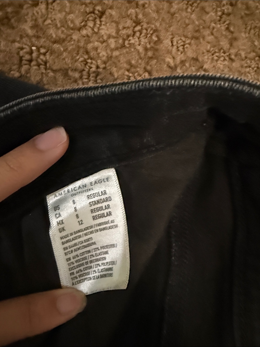 American Eagle Outfitters Black Ripped Skinny Jeans - Picture 3 of 5